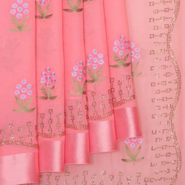 Chiffon Pretty Pink Saree