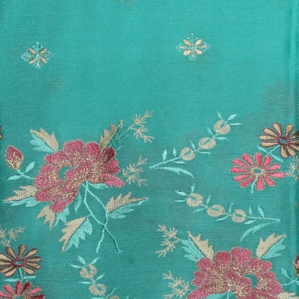 Chiffon Sea Green Saree - Image 2