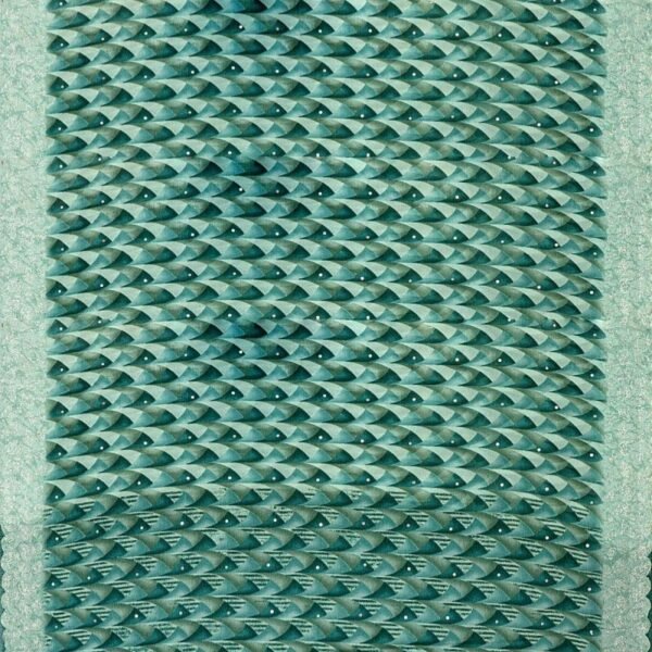 DARK SEA GREEN and MULTI DIGITAL PRINT CHIFFON Saree with FANCY - Image 3