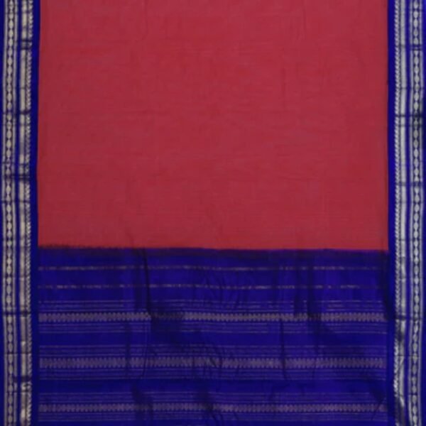 Gadwal Cotton Fuchsia-Pink Saree - Image 3