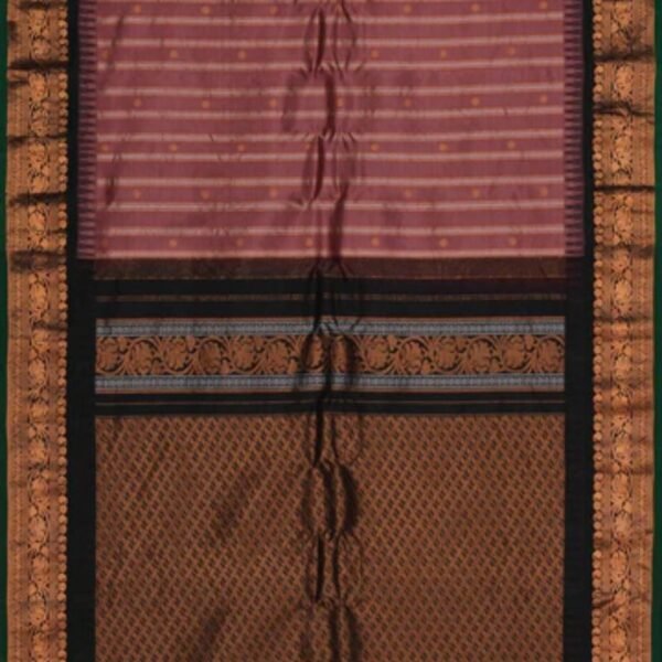 Gadwal Silk Moss Pink Saree - Image 3