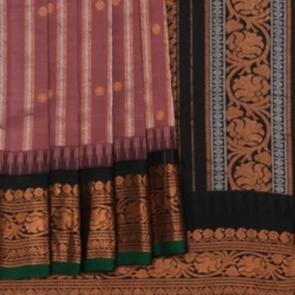 Gadwal Silk Moss Pink Saree