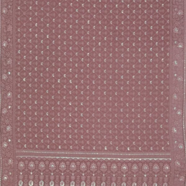 Georgette Purple Saree - Image 2