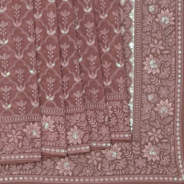 Georgette Purple Saree