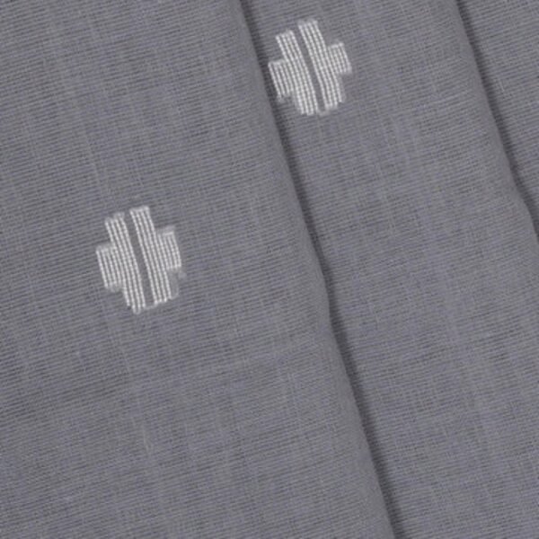 Ponduru Handwoven Grey Jamdani Saree - Image 2