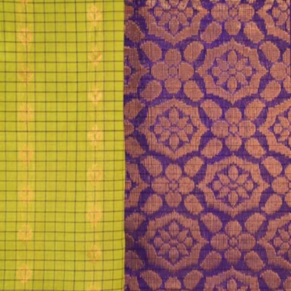 Kuppadam Kattam Spring Green Saree - Image 2