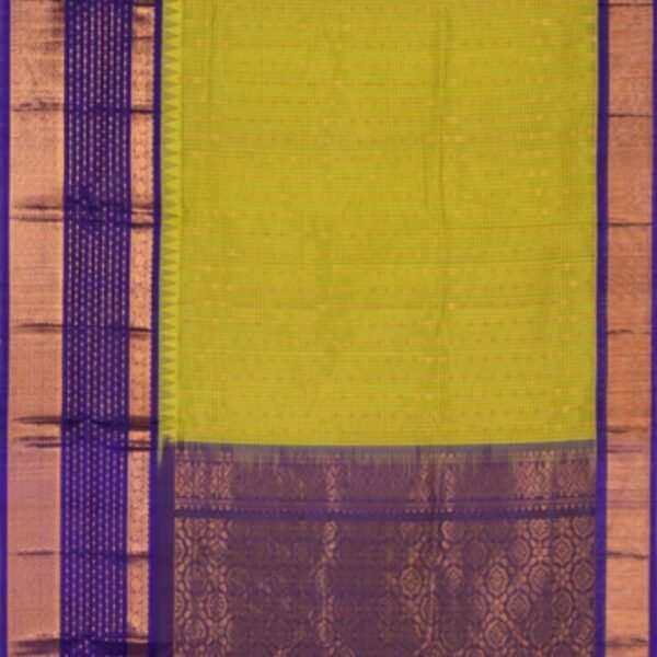 Kuppadam Kattam Spring Green Saree - Image 3