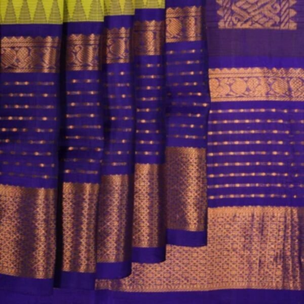 Kuppadam Kattam Spring Green Saree