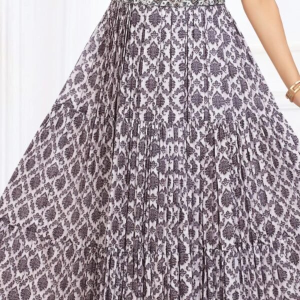 Light Grey Chinnon Kurtis Full Length - Image 3