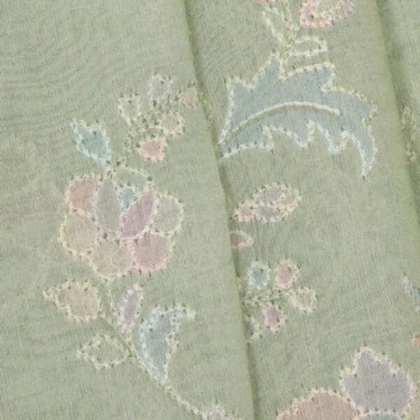 Linen Light Pista Green Saree - Image 3