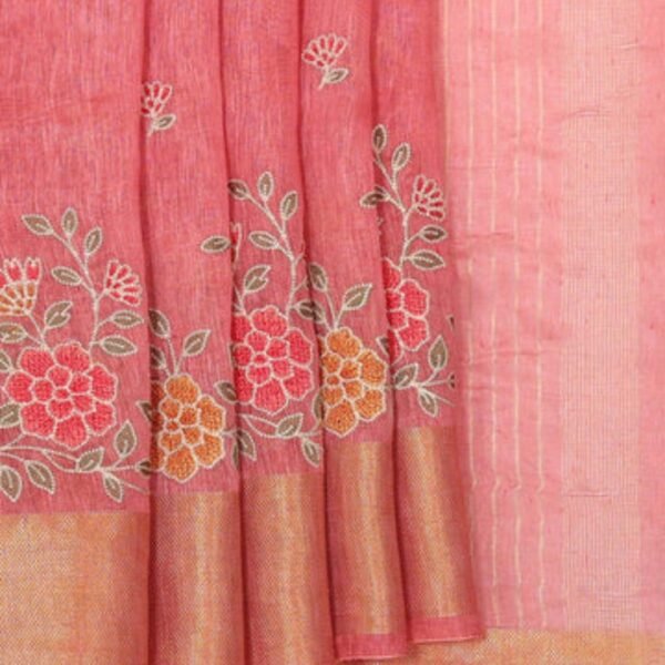 Linen Onion Pink Saree