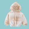 Little Kangaroos?Droop Shoulder Full Sleeves Hoodie - Fawn - Image 2