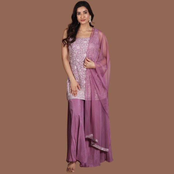 Mauve Chinnon Shararas Ghararas