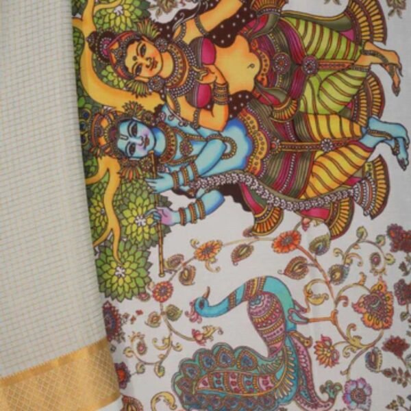Mysore Binny Crepe Silk Kattam Saree - Image 2