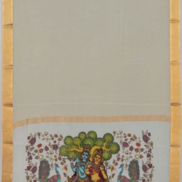 Mysore Binny Crepe Silk Kattam Saree - Image 3