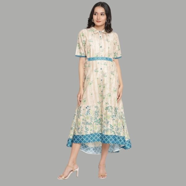 Natural High-Low Dress
