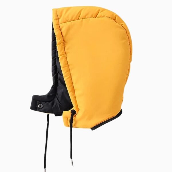 Pine Kids Full Sleeves Solid Color With Explore Printed Medium Winter Hooded Jacket - Yellow - Image 3