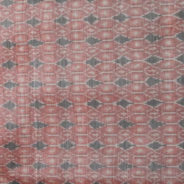 Pochampally Ikat Linen-Silk Onion Pink Saree - Image 2