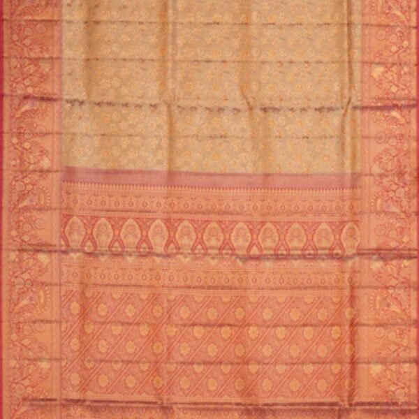 Rangkat Brocade Kanchipattu Gold Saree - Image 3