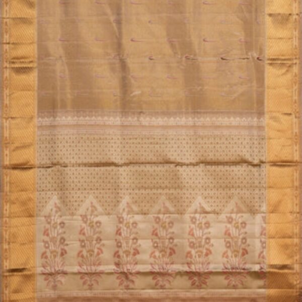 Rangkat Kanchipattu Tissue Silver Saree - Image 3