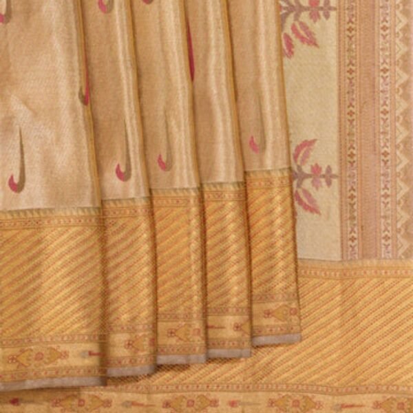 Rangkat Kanchipattu Tissue Silver Saree
