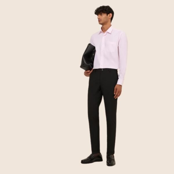 WES Formals Light Pink Relaxed-Fit Cotton Shirt