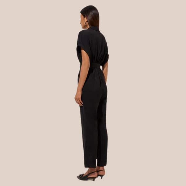 Wardrobe Black Solid Jumpsuit with Belt - Image 3