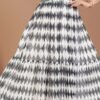 White & Blue Georgette Kurti Full Length - Image 3