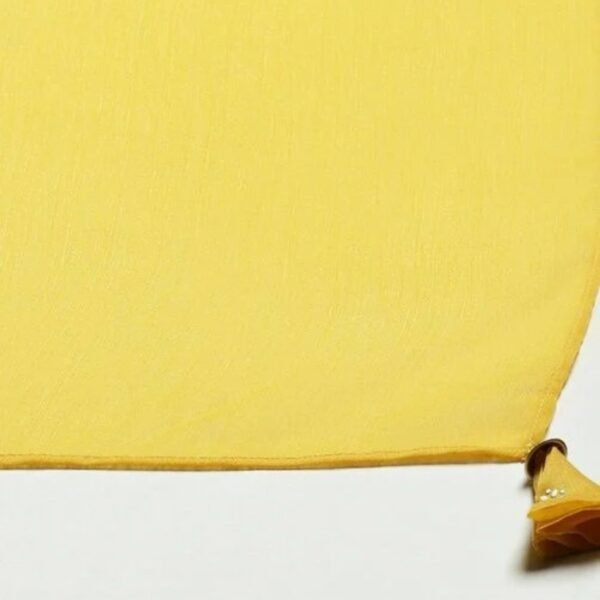 Yellow Printed Straight Kurta Palazzo Suit Set - Image 4
