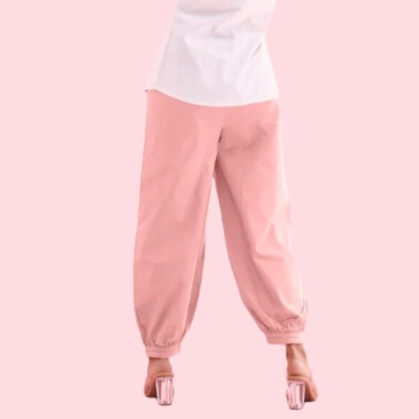 Baby Pink Cotton Cambric Lace Salwar - Image 3