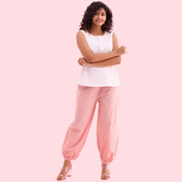 Baby Pink Cotton Cambric Lace Salwar