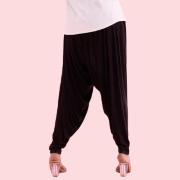 Black Viscose Stretch Patiala - Image 3