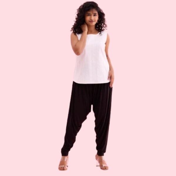 Black Viscose Stretch Patiala