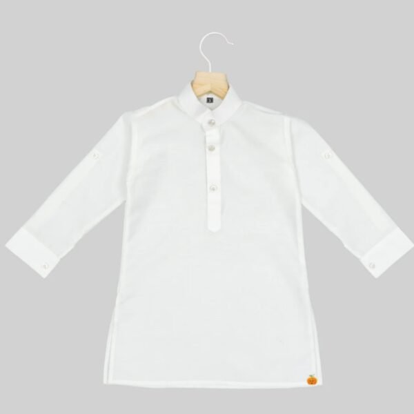Cream Embroidered Boys Kurta Pajama - Image 4