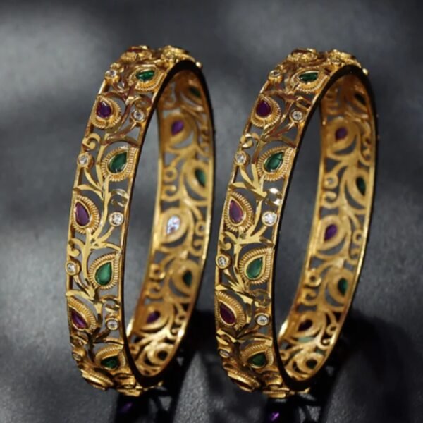 Designer Matt Zirconia Stone Bangles ZBGL11211