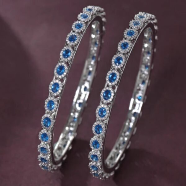 Designer Zirconia SkyBlue Bangles ZBGL11205