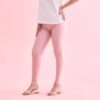 Dusty Rose Nylon Stretch Shimmer Churidar - Image 2