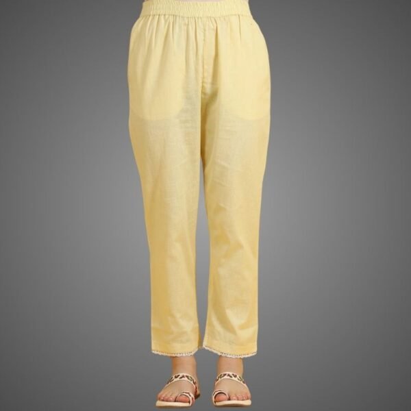 Embroidered Lace Kota Straight Kurta & Straight pant with Dupatta Set - Image 3