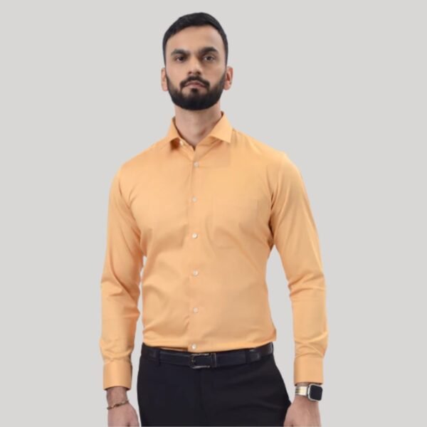 Fawn Solid Slim Fit Formal Shirt