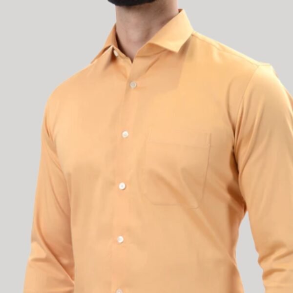 Fawn Solid Slim Fit Formal Shirt - Image 3