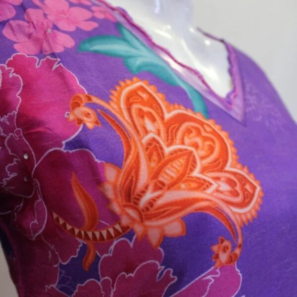 Floral Long Kurti with Side Slits - Image 2