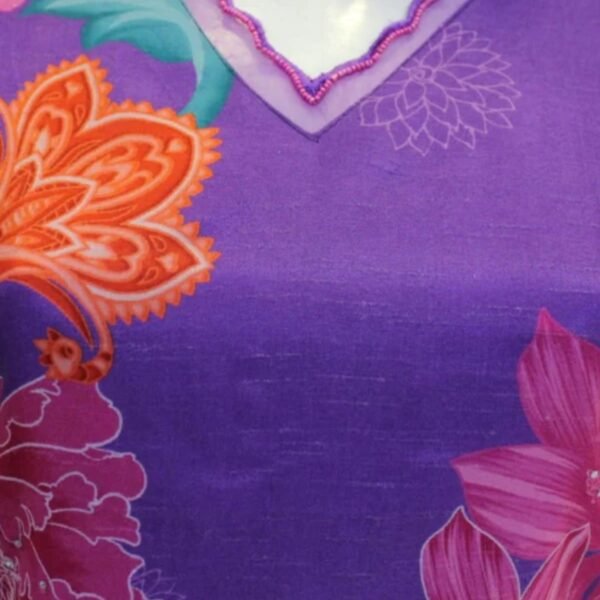 Floral Long Kurti with Side Slits - Image 3