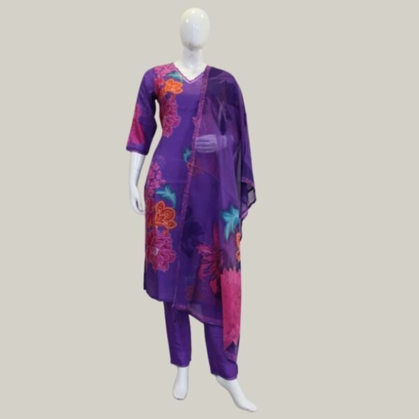 Floral Long Kurti with Side Slits