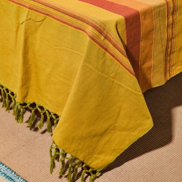 Green Cotton Bed Cover - Image 3