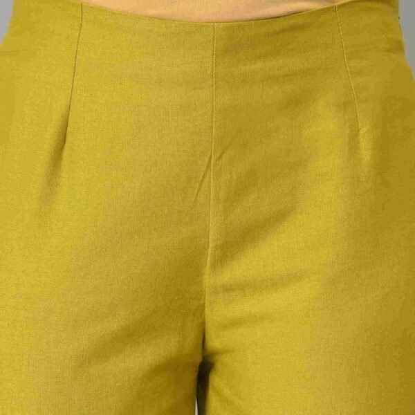 Green Embroidered Slim Pants - Image 3