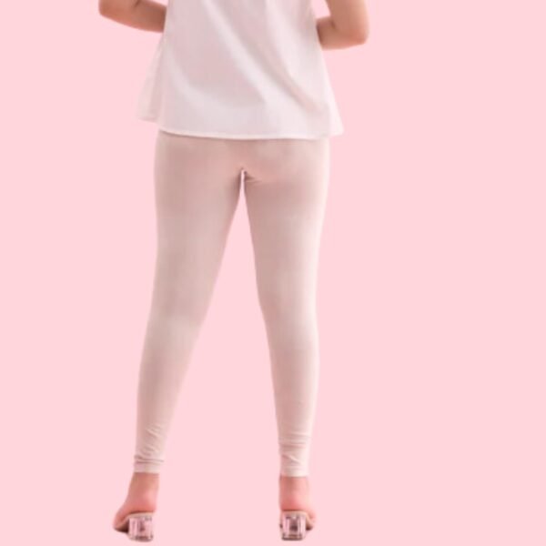 Grey Mist Cotton Stretch Ankle Length Leggings - Image 3