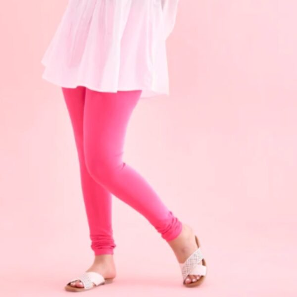 Light Rose Cotton Stretch Churidar - Image 2