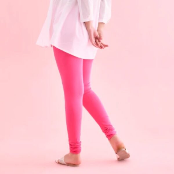 Light Rose Cotton Stretch Churidar - Image 3