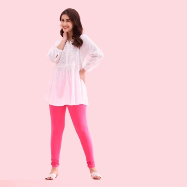 Light Rose Cotton Stretch Churidar