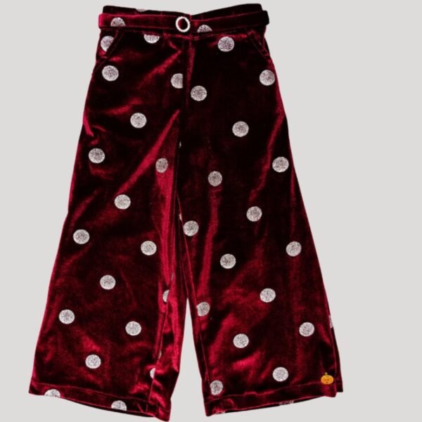 Maroon & Black Polka Dots Co-Ord Set - Image 3